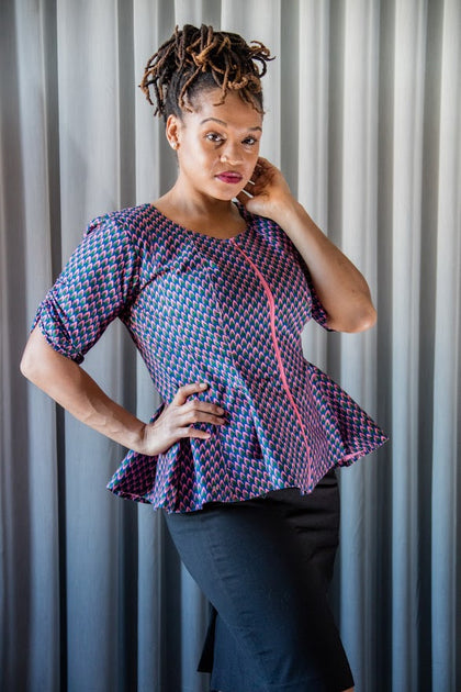 Pepplum Top - Akoka Top | Afro Fashion for Everyone – AdeOriCloset