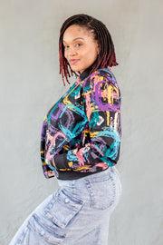 Agowoye Bomber Jacket - 70's pattern luxe