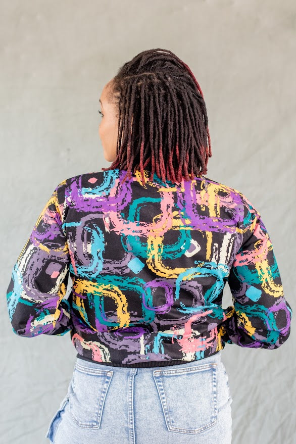 Agowoye Bomber Jacket - 70's pattern luxe