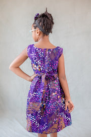 Mosu Girl dress- Purple star