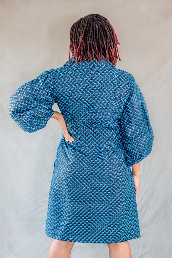 Lagos Coat/ Dress- Blue