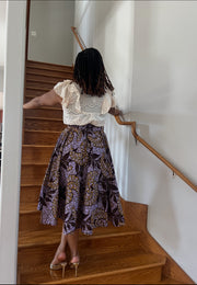 Wuraola Tea Length Midi Skirt
