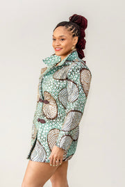 New Foyo Beaded Jacket- Teal and
