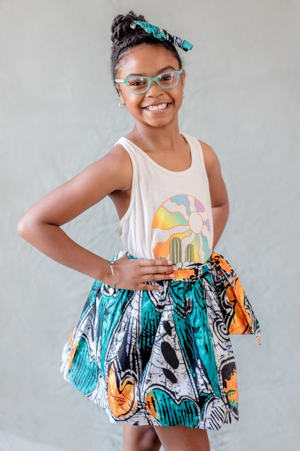 Moyin Girl skirt- Graphic color