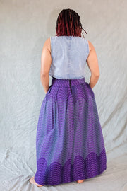 Ako Maxi Skirt- Purple two tones