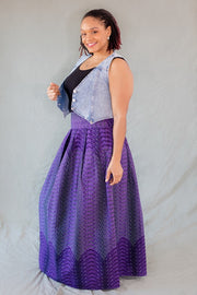 Ako Maxi Skirt- Purple two tones