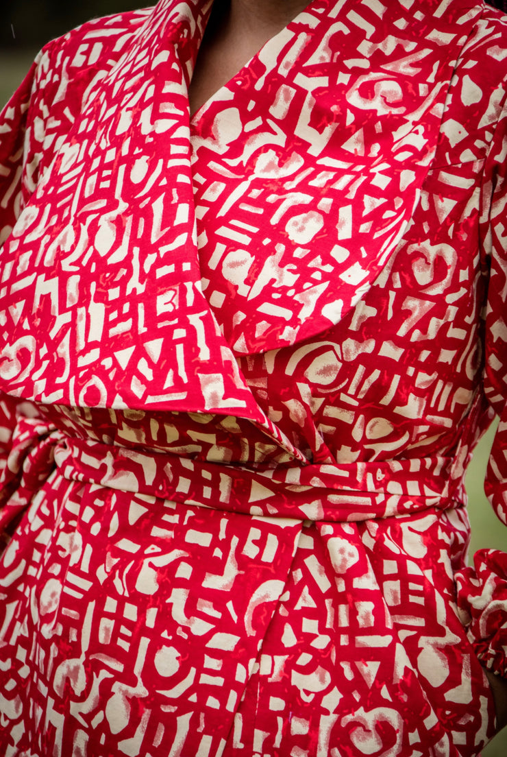New Lagos Coat/ Dress- Red
