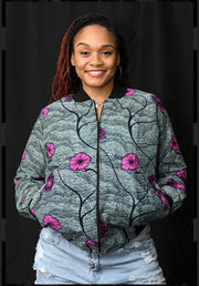 Eke Pink flower Bomber Jacket - New Stock