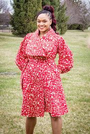 New Lagos Coat/ Dress- Red