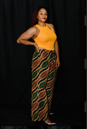 Yele green and orange prints Pants