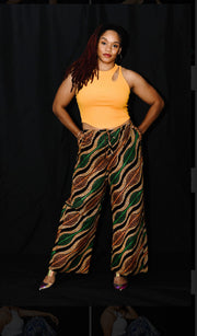 Ayire Brown and green prints Pants