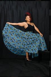 New 2023- Funke Full Maxi -Skirt- Turquoise and Gold