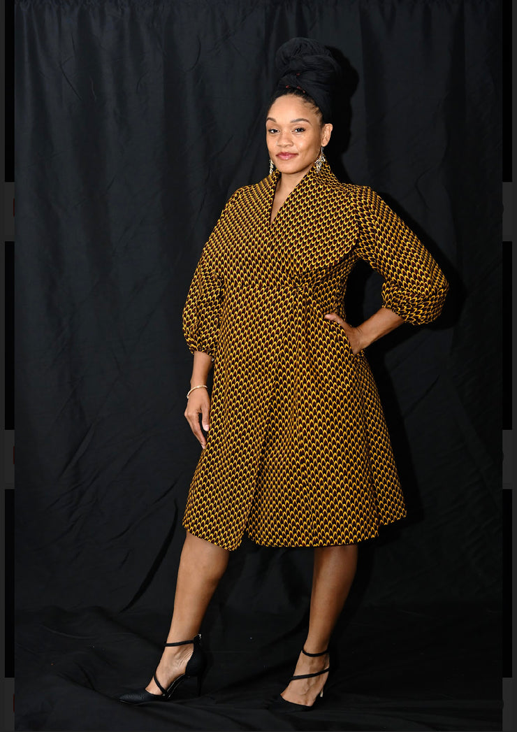 New 2023 -Lagos Coat/ Dress- Brown