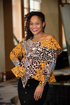 Sagamu Peplum Top -Asymmetric  off shoulder Flattering Fit