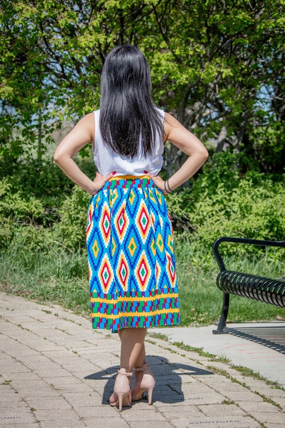 Gombe Skirt -Multi color print