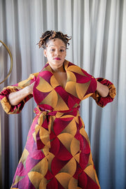 Lagos Coat/ Dress- Red/Orange