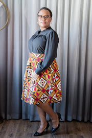 Ashade Skirt-Different red pattern