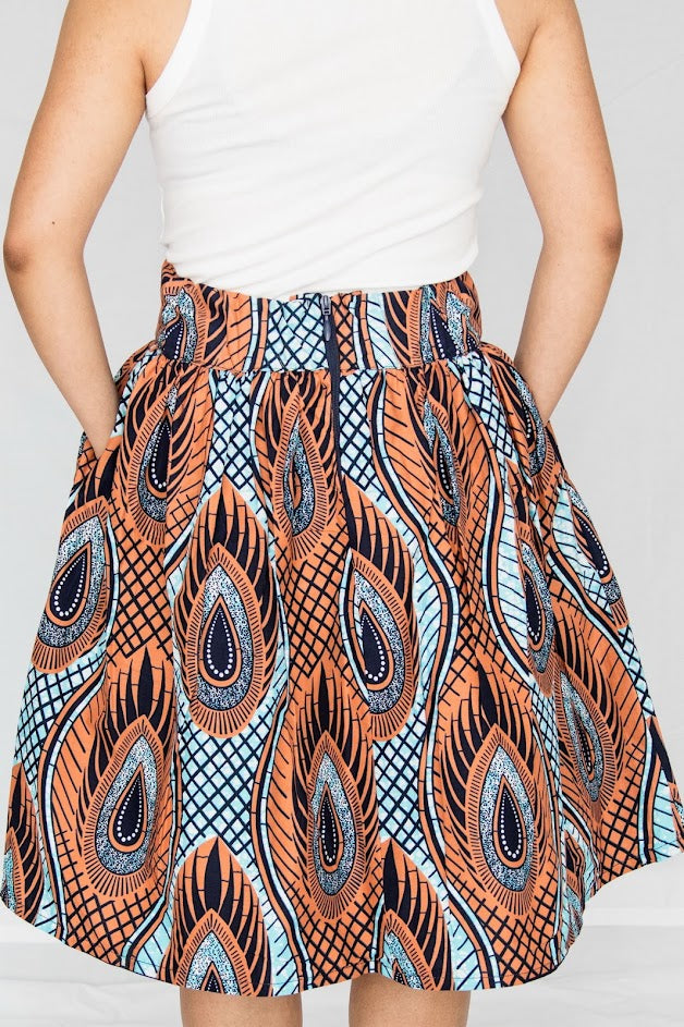 Tiffanie Gathered Midi Skirt-