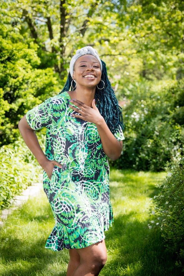 Sokoto Dress - Green Pattern
