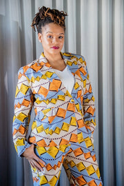 Bariga Jacket & Pants - Notched one button Blazer and Pants